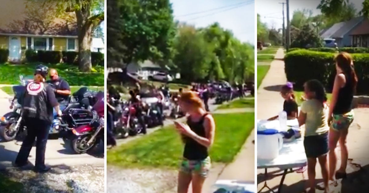 jd-godvine-bikers show up to support lemonade stand-FB