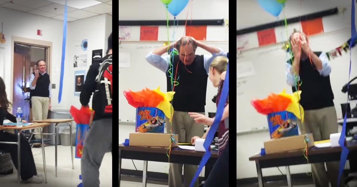 Teacher Get a Cake for His Birthday Surprise