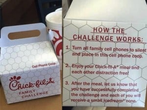 godupdates chick-fil-a cell phone family challenge 3