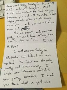 godupdates mom's note for 3 gossiping teens at starbucks 5