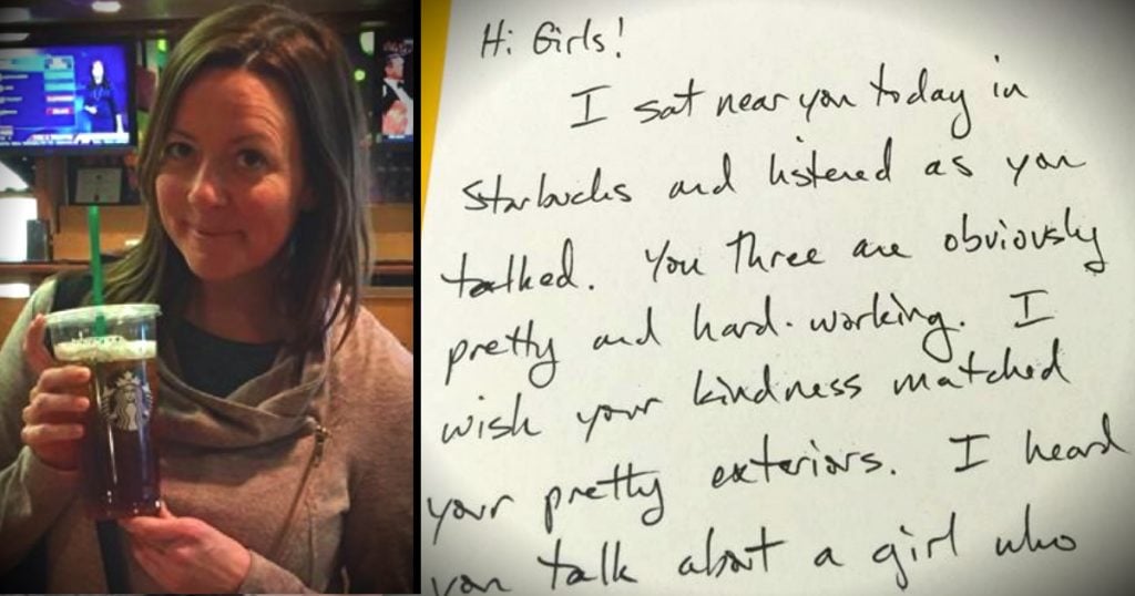 godupdates mom's note for 3 gossiping teens at starbucks fb