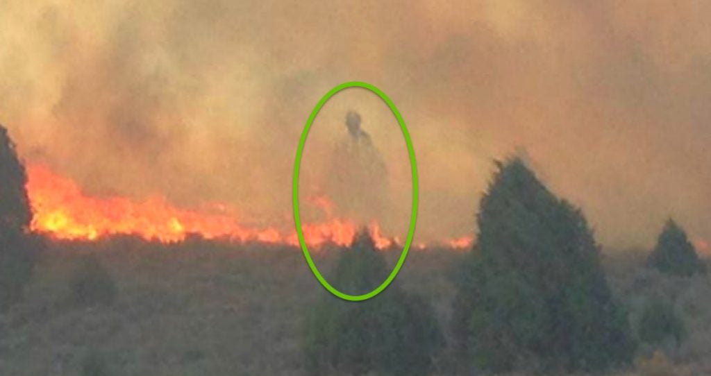 godupdates mysterious figure photo cabin spared in idaho fire fb