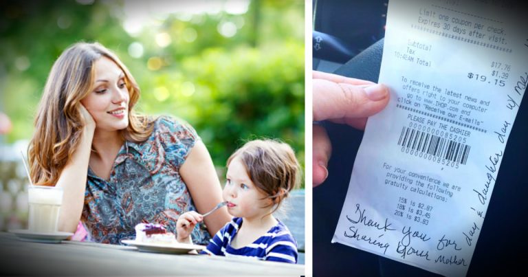 Stranger Picked Up A Single Moms Tab And It Meant More Than She Knew