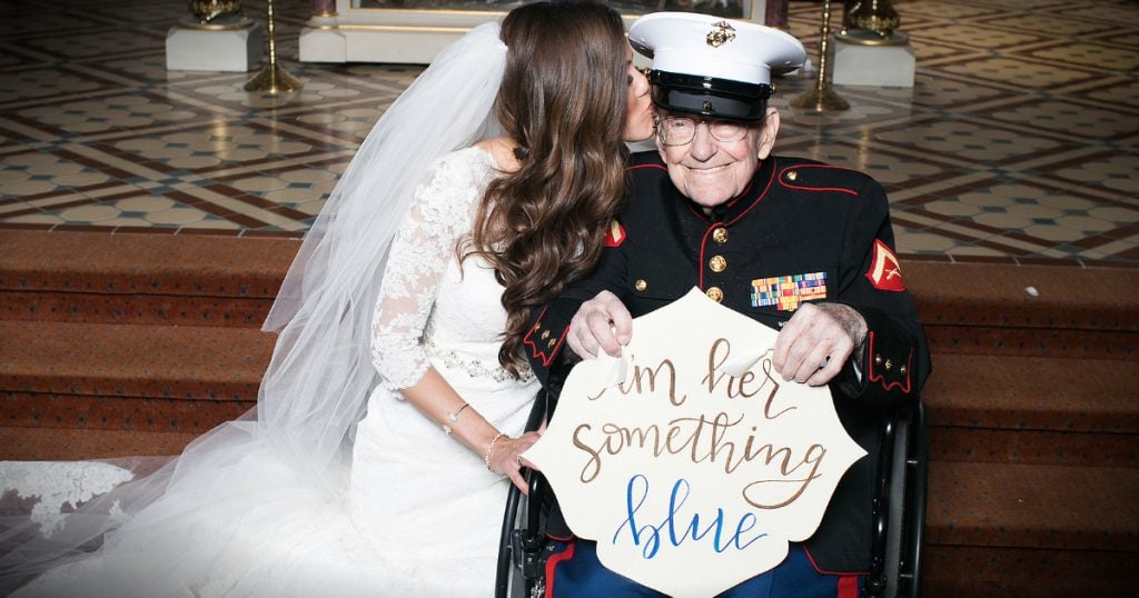 godupdates bride's 92-year-old veteran uncle as something blue fb