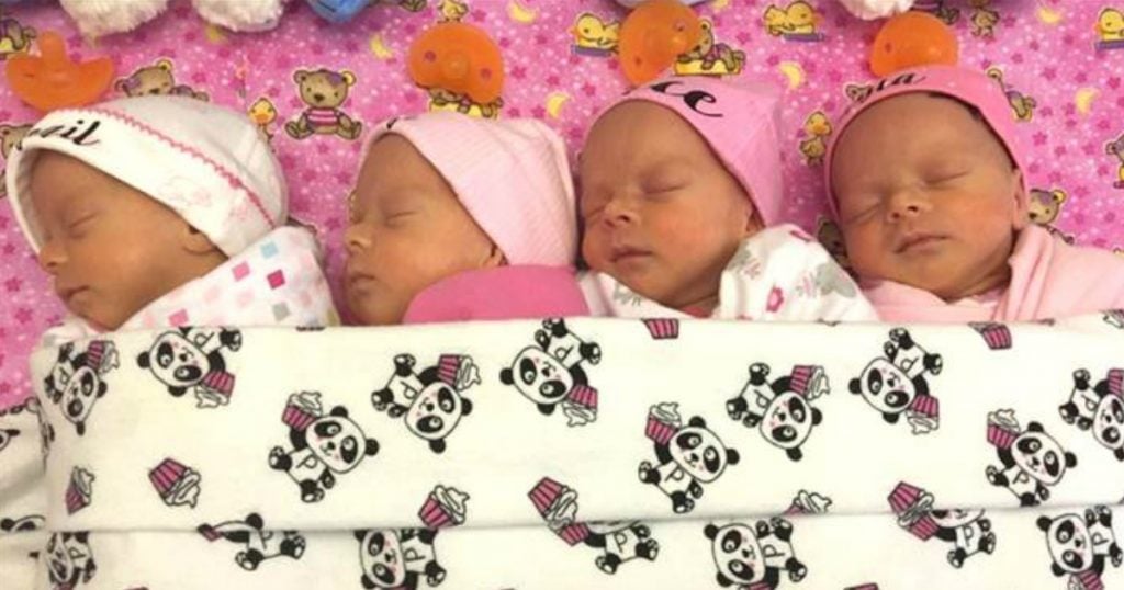 godupdates identical girl quadruplets hospital staff reunion 1