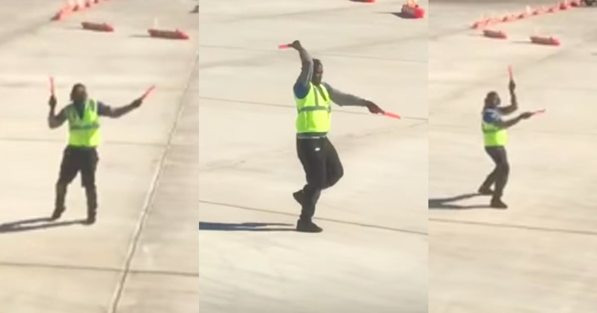 Airport Employee Kyran Ashford Dances On Tarmac Goes Viral