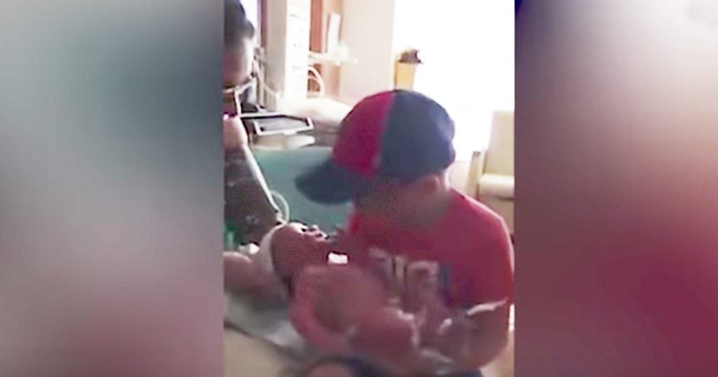 boy with autism meets baby brother
