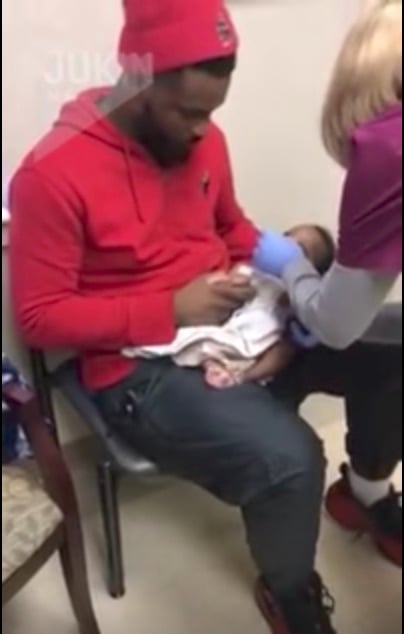 Dad Goes Viral Watching His Son Get Shots