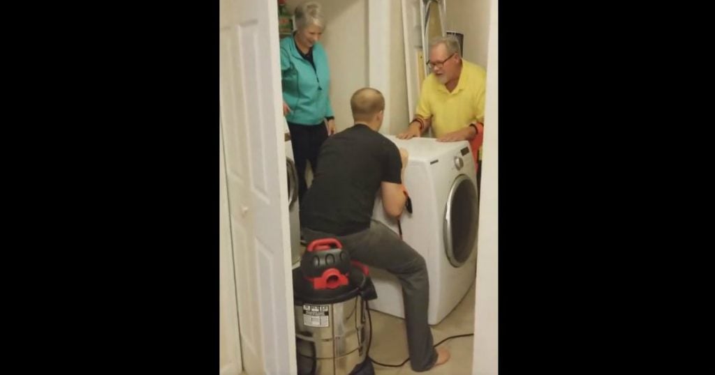 godupdates grandma gets stuck behind dryer 