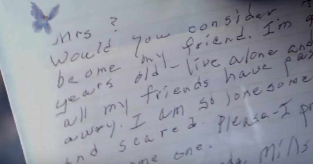 90-Year-Old Woman Mails Neighbor A Letter Pleading For A Friend