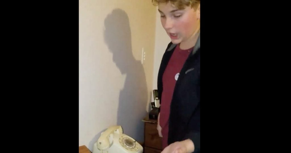 Teen Confused By A Rotary Phone