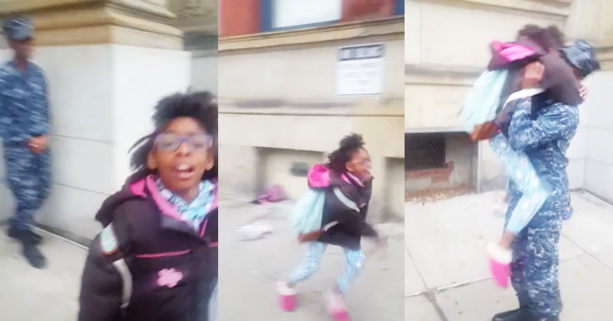 10-year-old Trows A Tantrum Until She Sees Her Military Brother