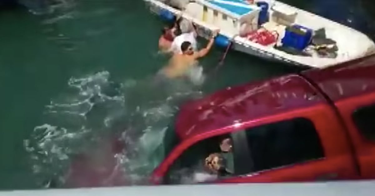 87-Year-Old Granny trapped in a sinking car