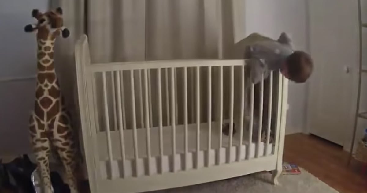 Super Dad Saves Son From Crib Fall
