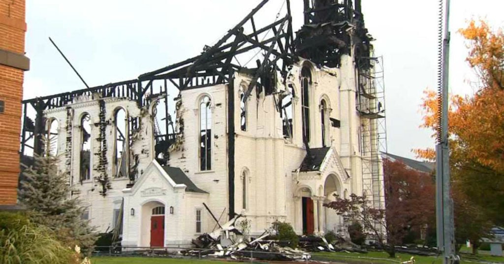 jesus painting survives historic church fire 