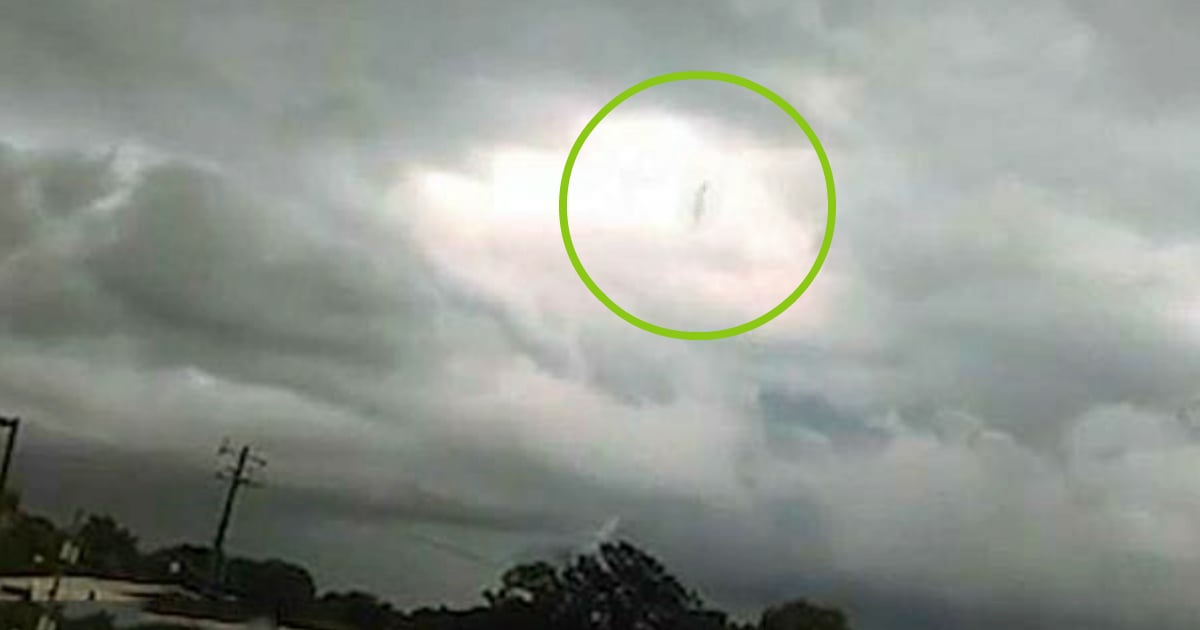 mysterious figure walking in clouds viral video fb