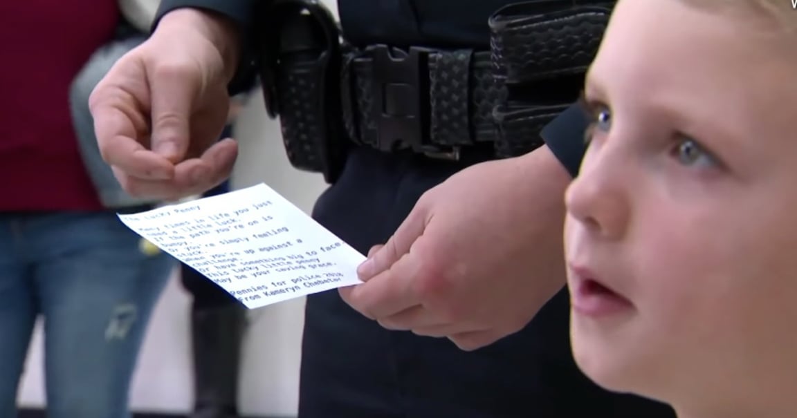 7-Year-Old Hands Out Lucky Pennies To Keep Police Officers Safe