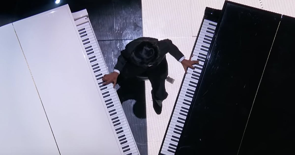 boy plays 2 pianos at once inspirational music video