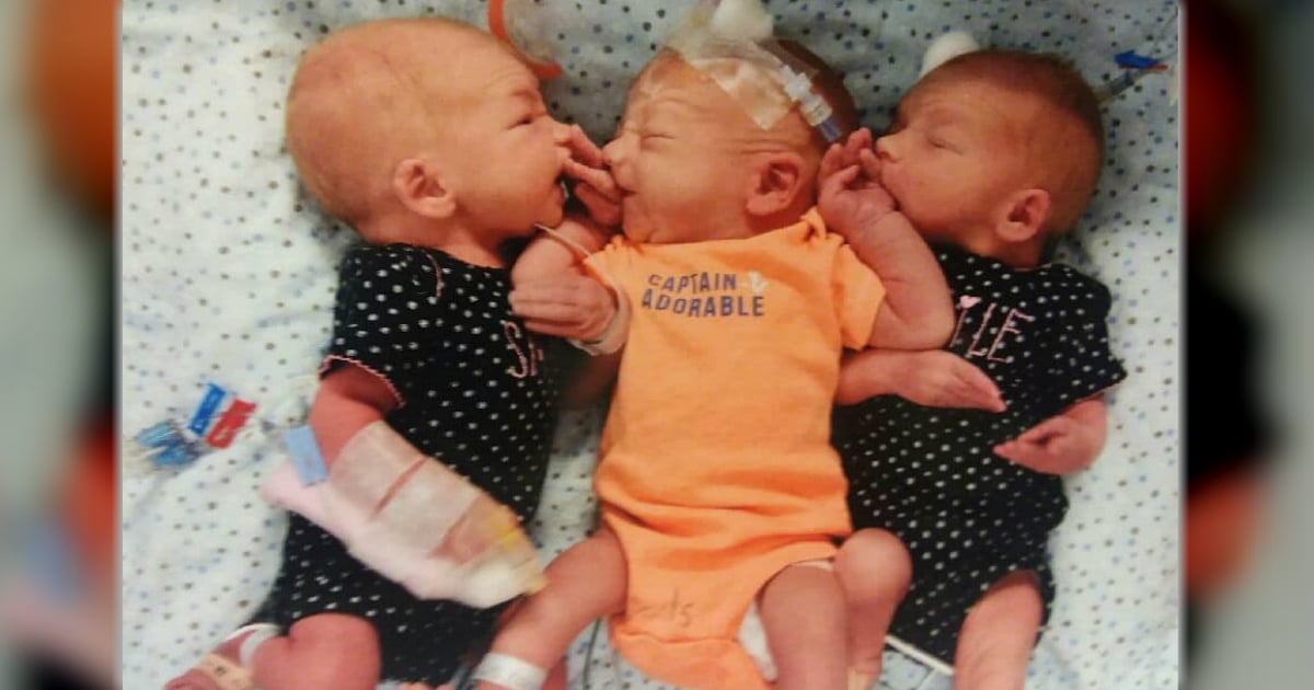 labor pain unexpected triplets dannette giltz