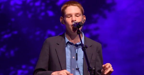blind boy with autism sings Good Good Father