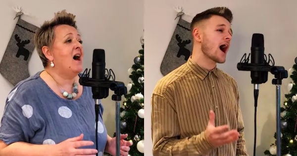 Have Yourself A Merry Little Christmas duet mother and son sing