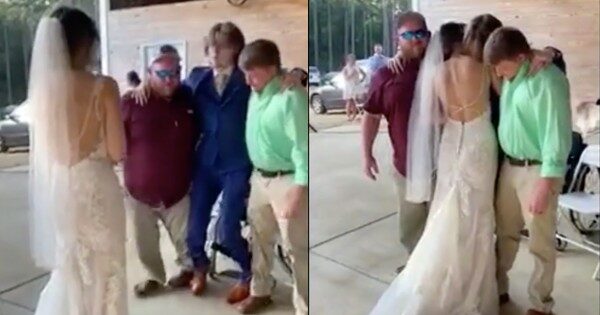 Bride Gets Beautiful Surprise As Paralyzed Groom Stands To Have Their First Dance