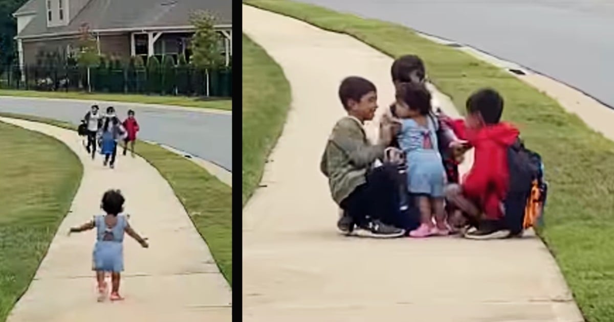 Brothers Coming Home from School Get Best Reaction from Baby Sister