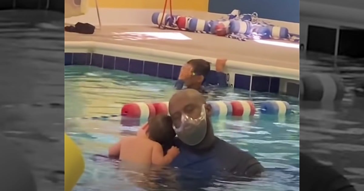 baby and swim instructor go viral