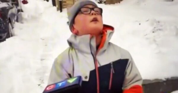 Boy Shoveling Snow In Toronto Goes Viral When His Exhausted Reaction Has Everyone Rolling