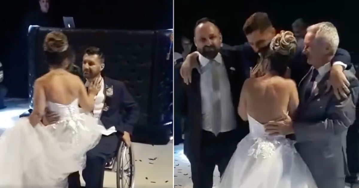 groom in a wheelchair