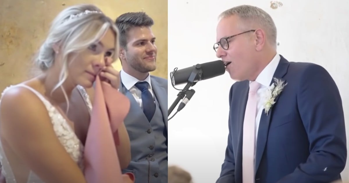 father sings i loved her first at wedding