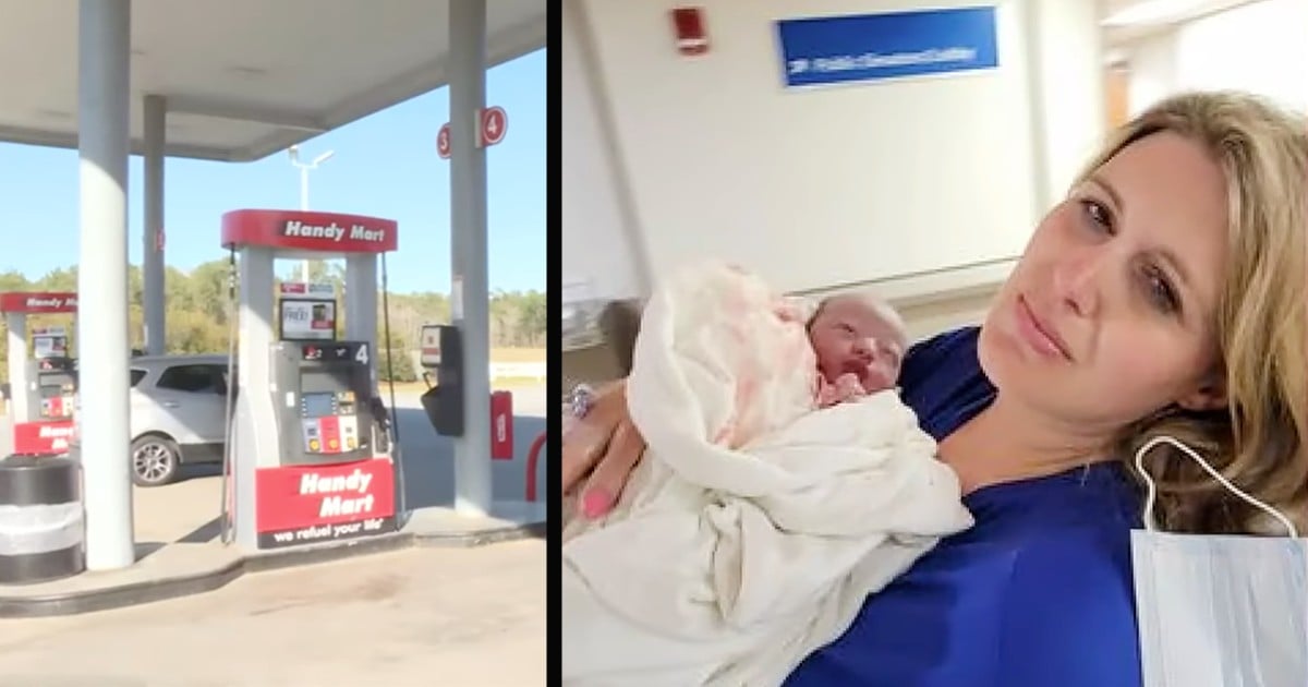 baby born at gas station lauren and steve banks