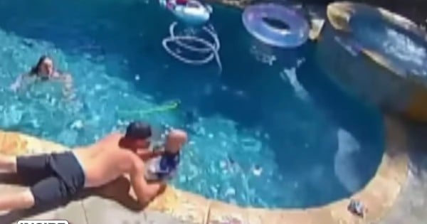 dad saves kid from drowning