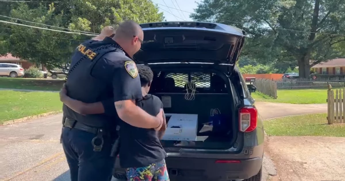 officer surprises young man with gaming system after neighbors call the local police