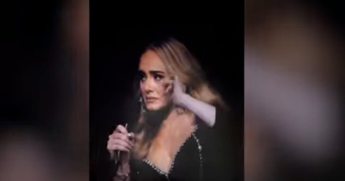 adele cries at concert as she addresses widower and crowd