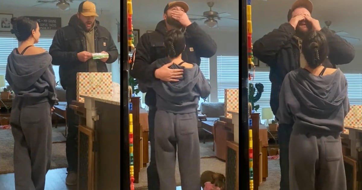 wife surprised husband pregnancy after infertility
